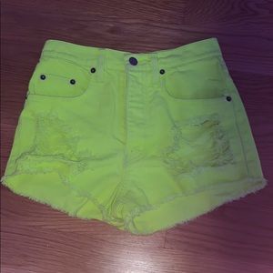 LF neon jean shorts